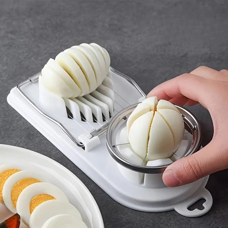 Multifunctional Egg Slicers Stainless Steel Slicer Fancy Splitter Egg Cutting